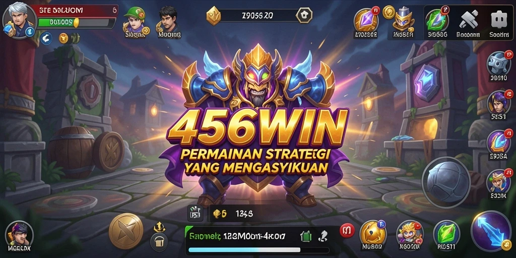Screenshot 456WIN menampilkan aksi strategi yang menegangkan.