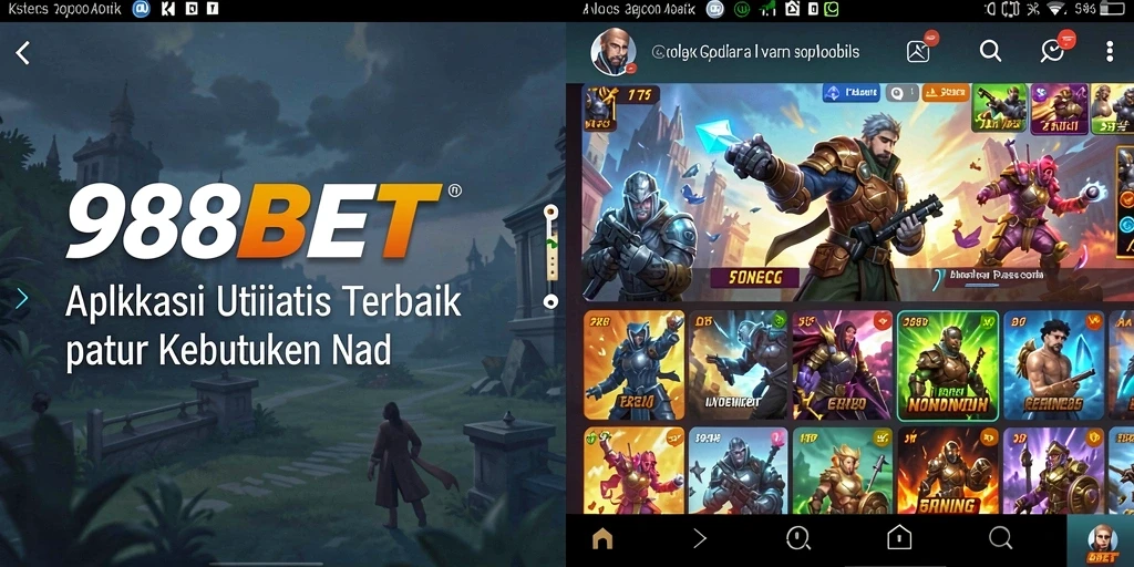 Tampilan antarmuka aplikasi 988BET yang intuitif dan mudah dipahami.