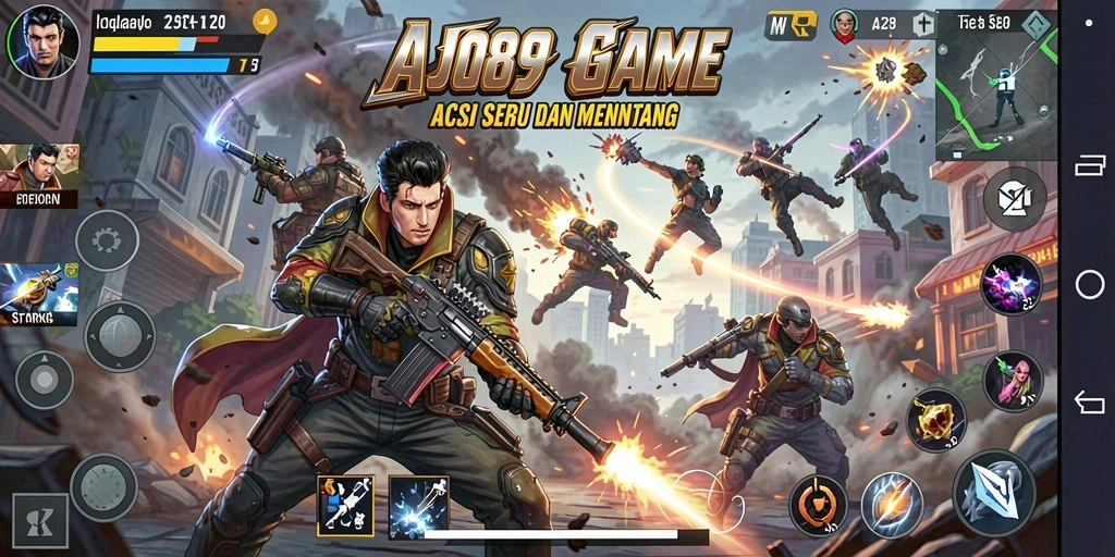 Tangkapan layar AJO89 menampilkan aksi seru dalam pertarungan.