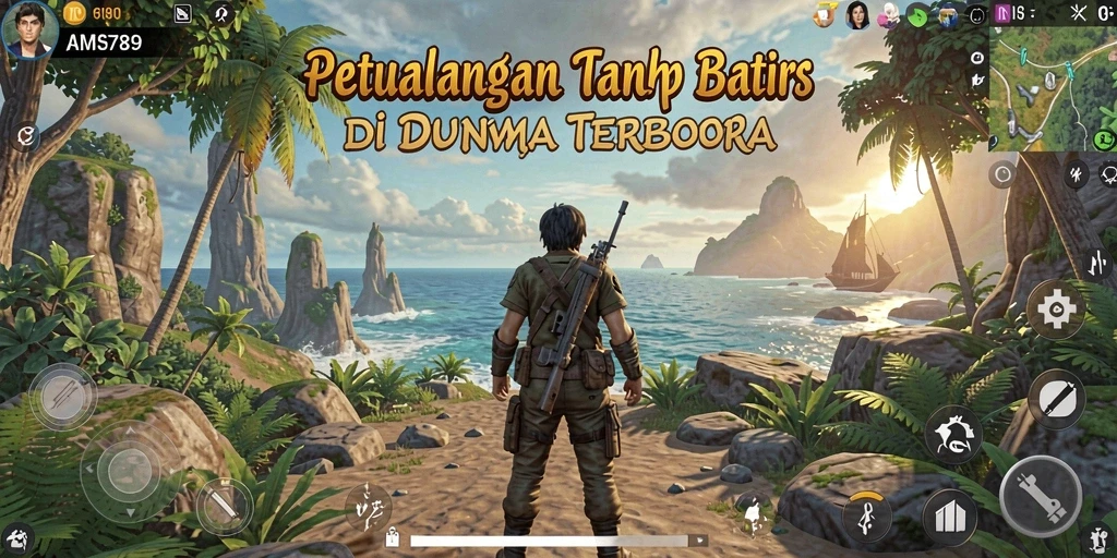 Screenshot dari gameplay AMS789 menampilkan dunia terbuka yang luas dan mendetail.