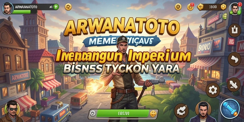 Screenshot ARWANATOTO menampilkan gameplay dinamis dan interaksi antar pemain di dunia Tycoon.