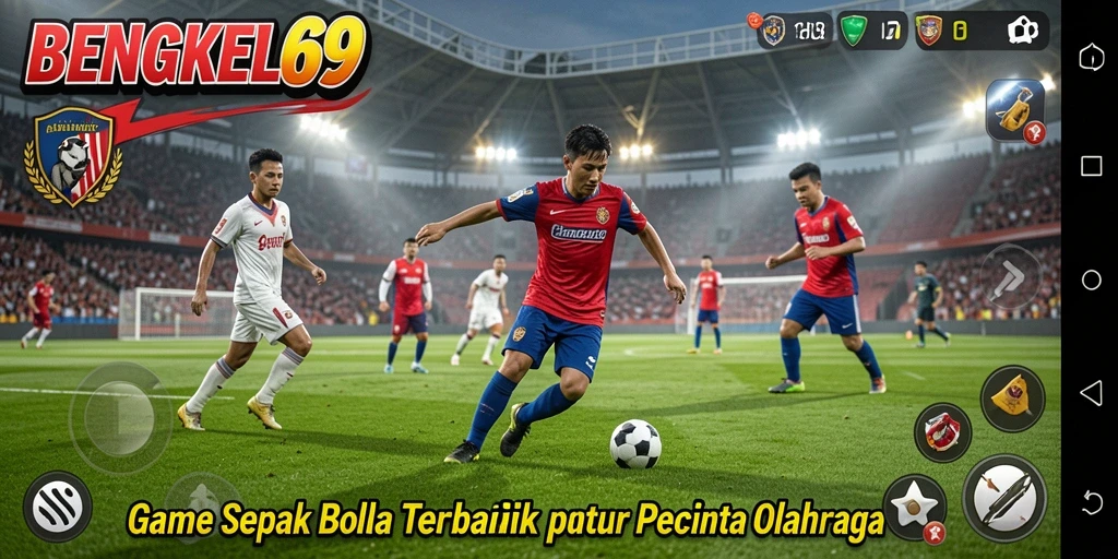 Tampilan menarik dari gameplay BENGKEL69 dalam aksi sepak bola.