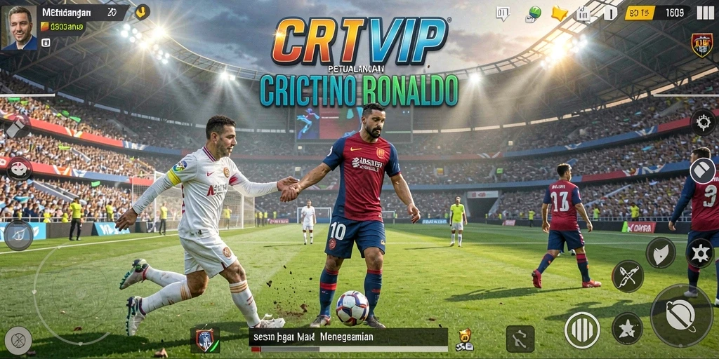 Tangkapan layar utama menampilkan aksi seru dalam game petualangan.