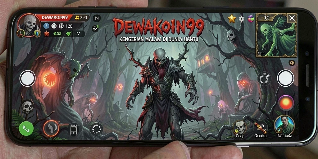 Tangkapan layar DEWAKOIN99 menampilkan momen menegangkan saat dikejar hantu.