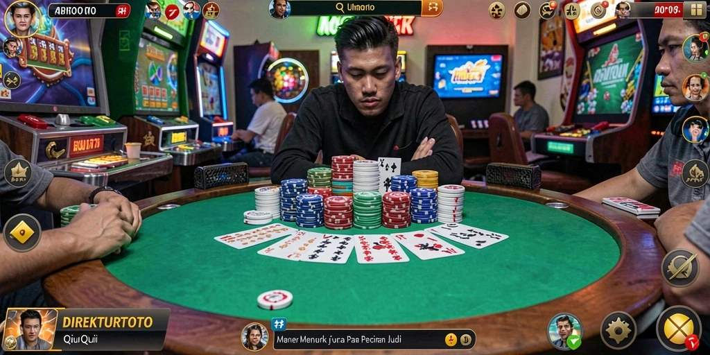 Tampilan gameplay seru dari DIREKTURTOTO dengan pemain yang bersaing.