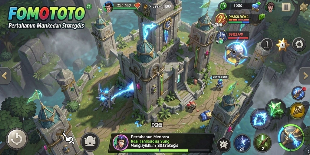 Gameplay FOMOTOTO yang mendebarkan dalam Tower Defense.