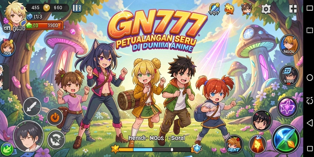 Screenshot gameplay GN777 menampilkan pertarungan karakter anime yang spektakuler.