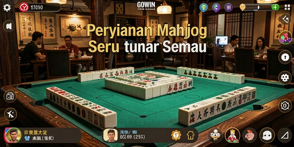 Screenshot utama GOWIN menampilkan gameplay Mahjong yang seru dan penuh tantangan.