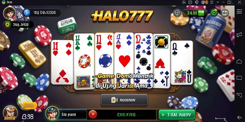 Screenshot menampilkan pengalaman bermain Domino yang mengasyikkan di HALO777.