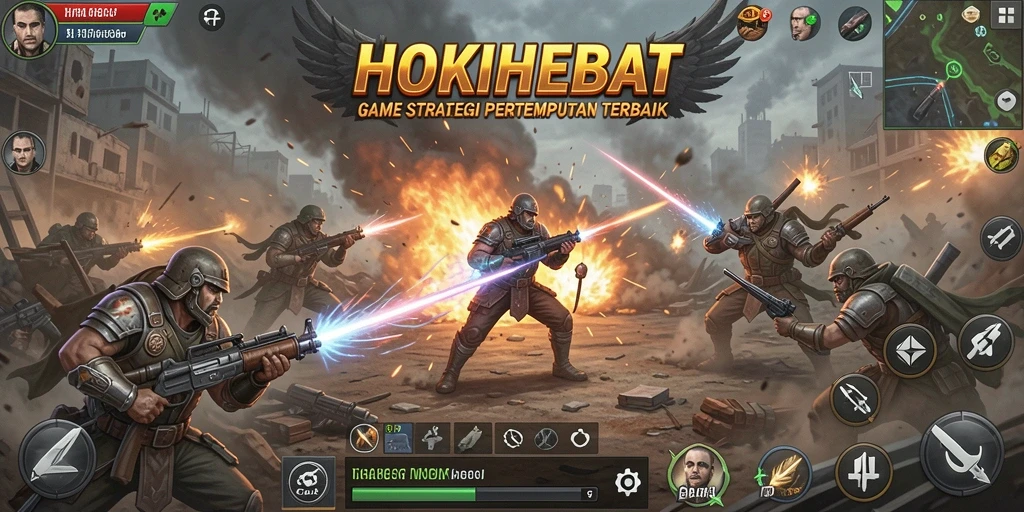 Tampilan gameplay HOKIHEBAT dengan aksi pertempuran yang intens.