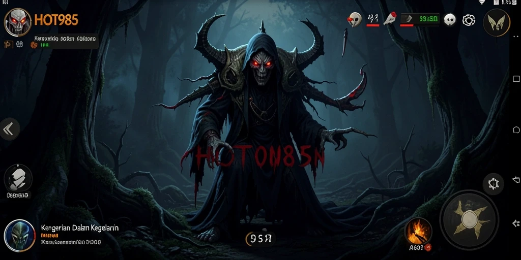 Screenshot menampilkan ketegangan gameplay dalam suasana horor.