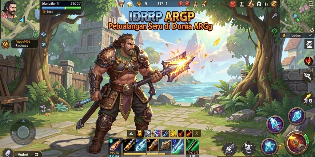 Screenshot gameplay IDRRP menampilkan pertempuran epik dengan monster legendaris.
