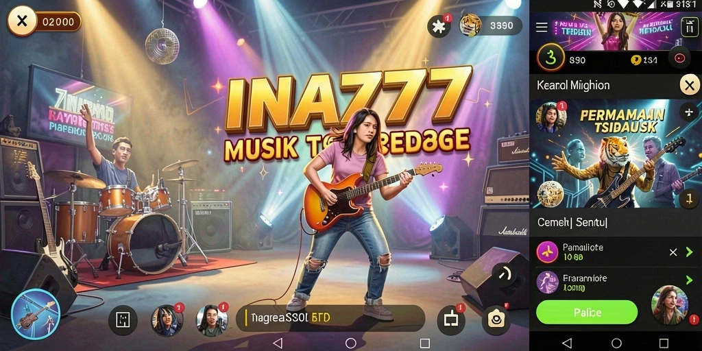 Screenshot gameplay <strong>INA777</strong> yang menampilkan interaksi musik yang seru.