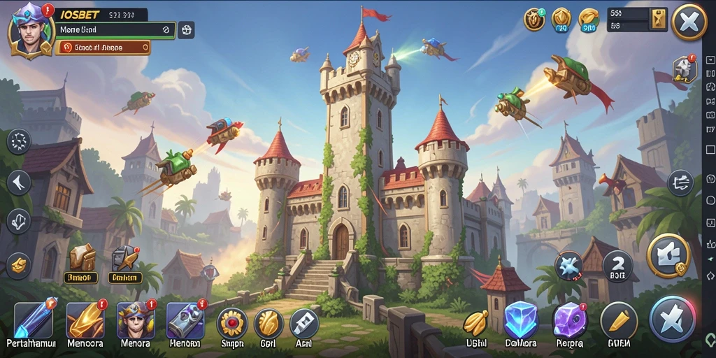Tampilan menawan dari gameplay Tower Defense yang seru.