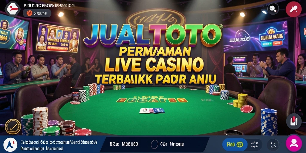Tampilan gameplay JUALTOTO yang mendebarkan dengan dealer langsung.