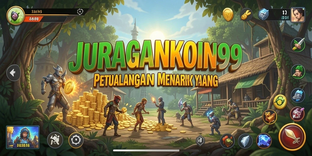 Tampilan gameplay seru di JURAGANKOIN99 yang menampilkan aksi petualangan.