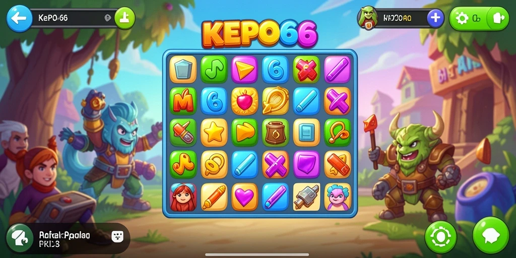 Tampilan menarik dari gameplay Match-3 KEPO66.