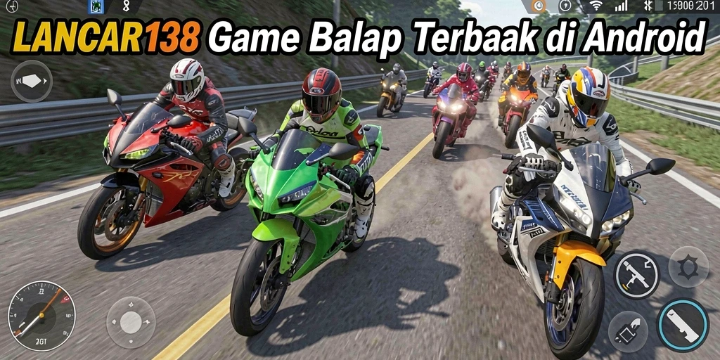 Gameplay seru LANCAR138 dengan balap motor kencang.