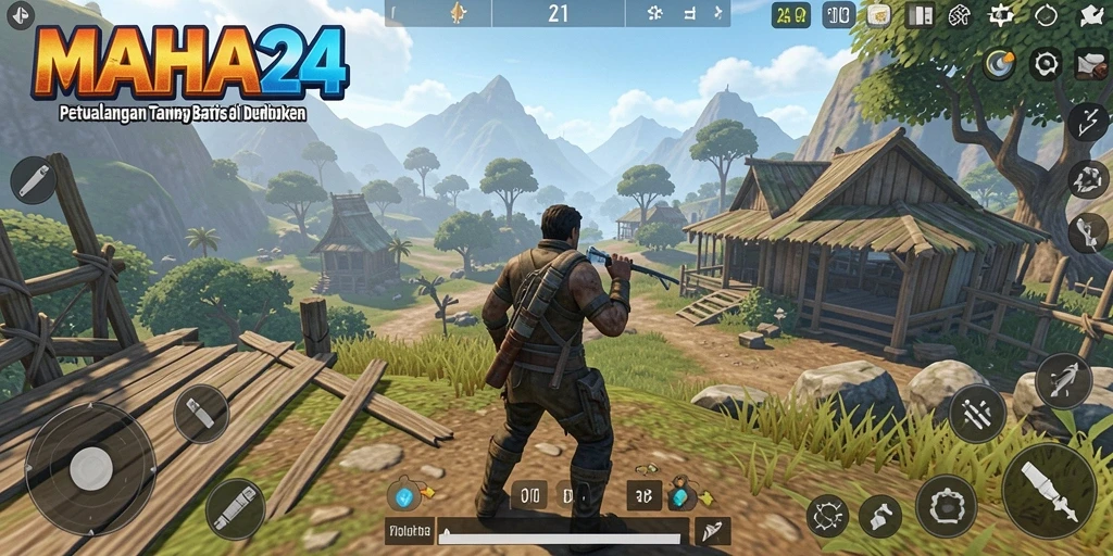Screenshot menunjukkan petualangan epik di dunia terbuka MAHA24.
