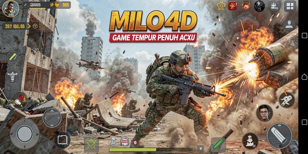 Tampilan intens dari gameplay TPS MILO4D yang menegangkan.