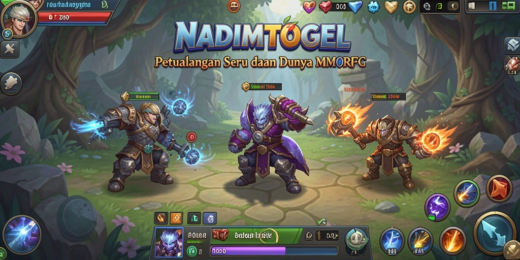 Tangkapan layar gameplay NADIMTOGEL yang menampilkan pertarungan epik.