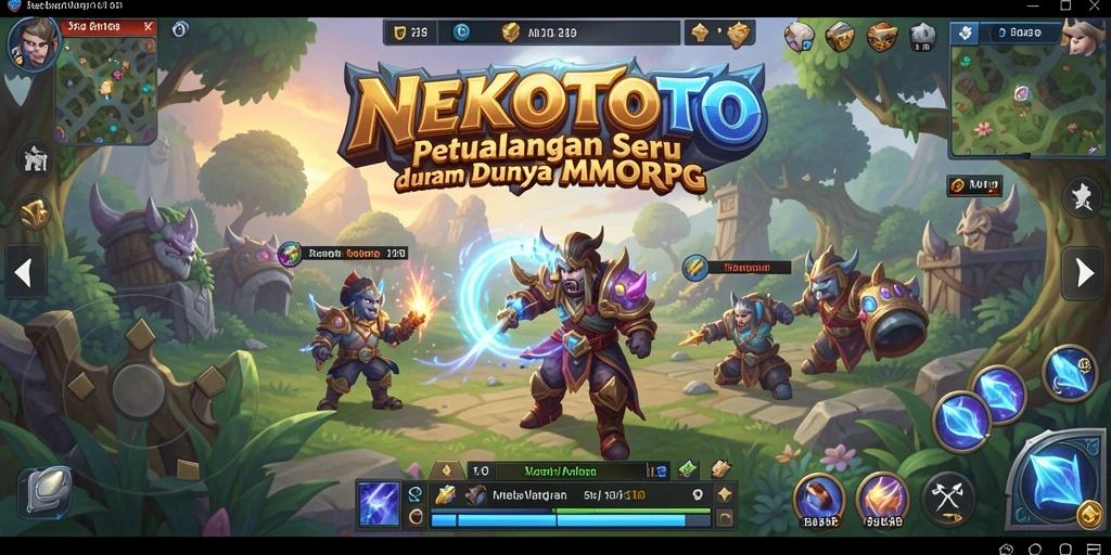 Tampilan gameplay seru dari NEKOTOTO dengan aksi petualangan yang mendebarkan.