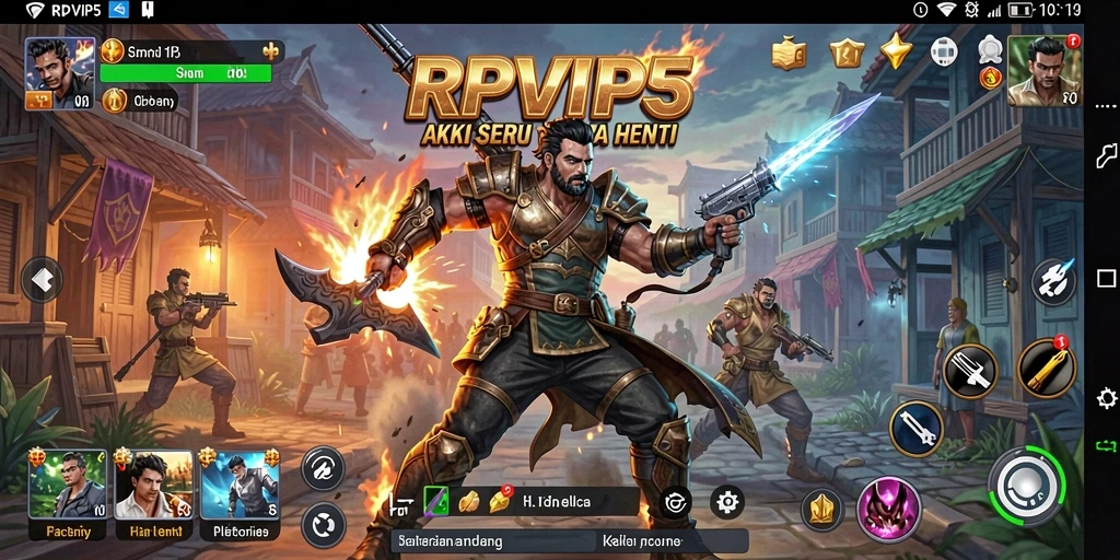 Tangkapan layar gameplay RPVIP5 menampilkan aksi yang intens dan mendebarkan.