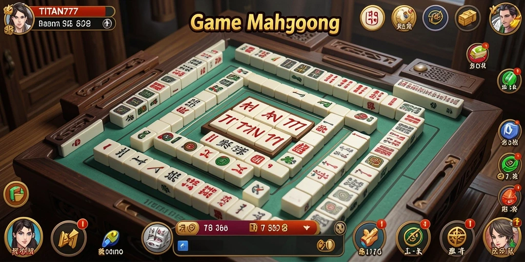 Screenshot utama menunjukkan gameplay Mahjong yang seru dan menantang.