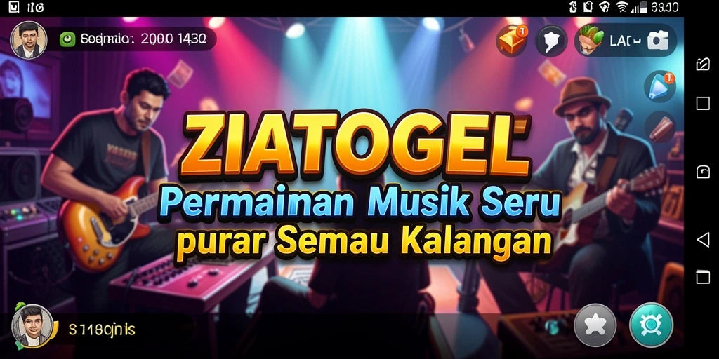 Gameplay seru di ZIATOGEL yang menampilkan interaksi musik.